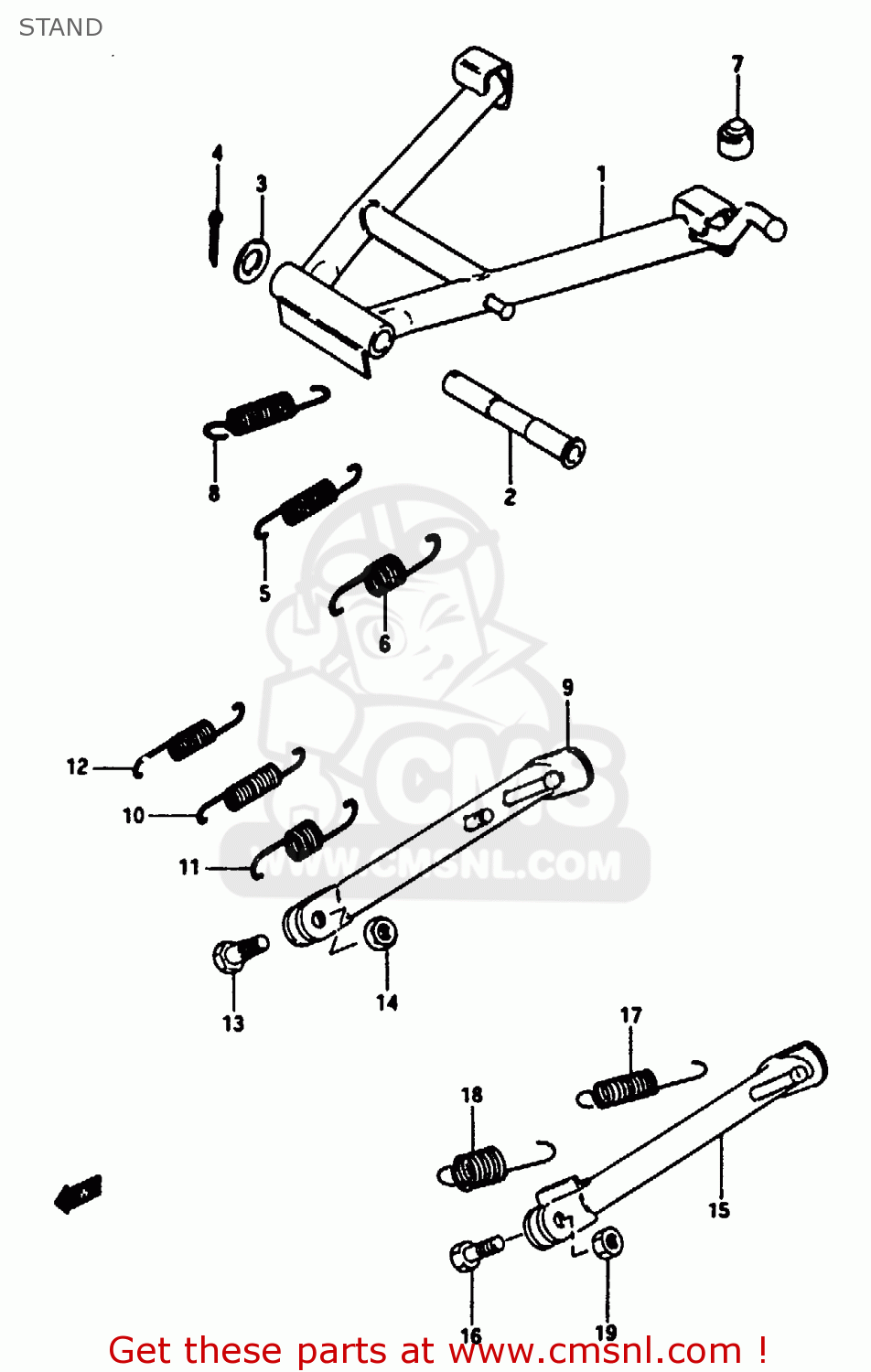 STAND GN250E 1991 (M) GENERAL (E01)