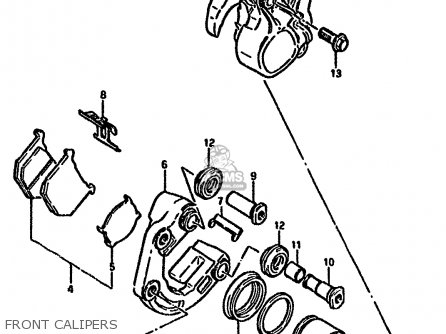 FRONT CALIPERS - GN250E 1991 (M) GENERAL (E01)