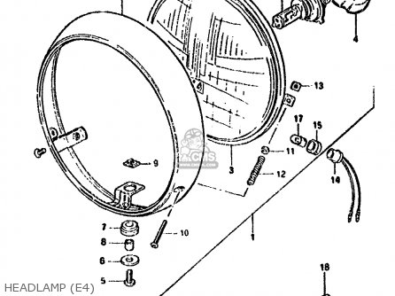 HEADLAMP (E4) - GN250E 1994 (R) (E02 E04 E22 E24 E25 E34 E39 E53)