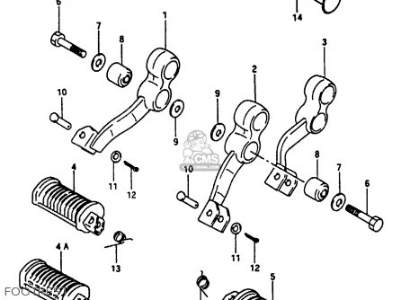 FOOTREST - GN250E 1994 (R) (E02 E04 E22 E24 E25 E34 E39 E53)