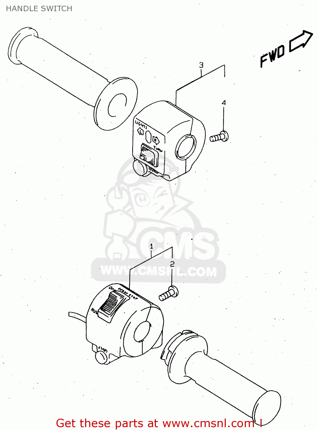 HANDLE SWITCH GN250E 1996 (T) GENERAL (E01)