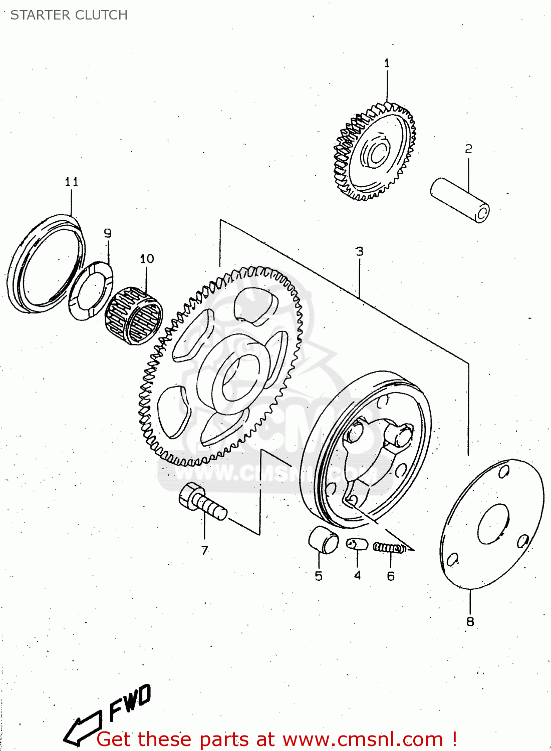 STARTER CLUTCH GN250E 1996 (T) GENERAL (E01)