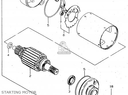 STARTING MOTOR - GN250E 1996 (T) GENERAL (E01)