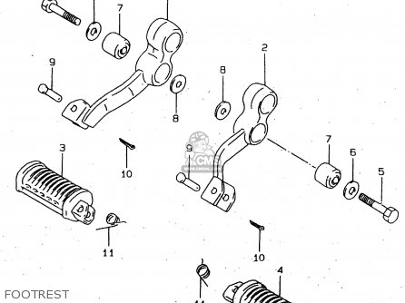 FOOTREST - GN250E 1996 (T) GENERAL (E01)