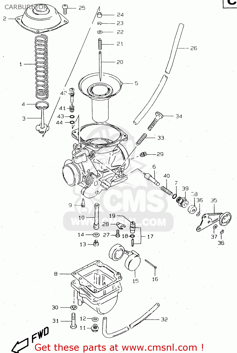 Suzuki GN250E 1998 (W) GENERAL (E01) CARBURETOR - buy ... 02 suzuki ozark 250 wiring harness schematics 