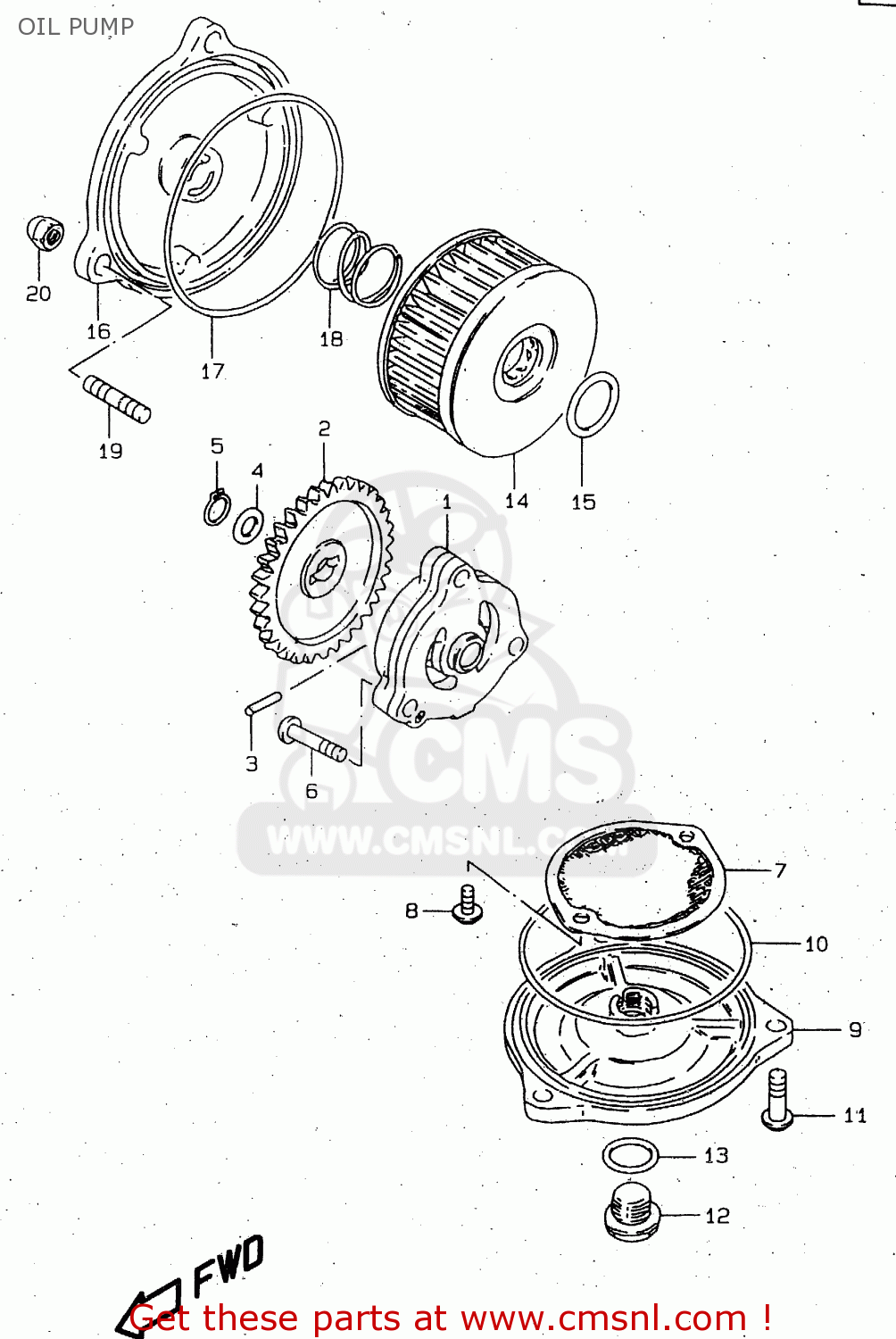 OIL PUMP GN250E 1998 (W) GENERAL (E01)