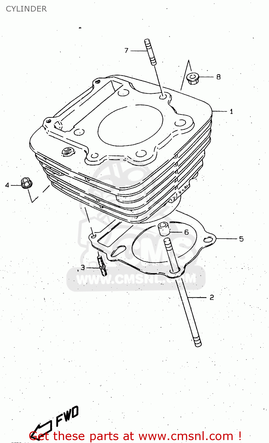 CYLINDER GN250E 1998 (W) GENERAL (E01)