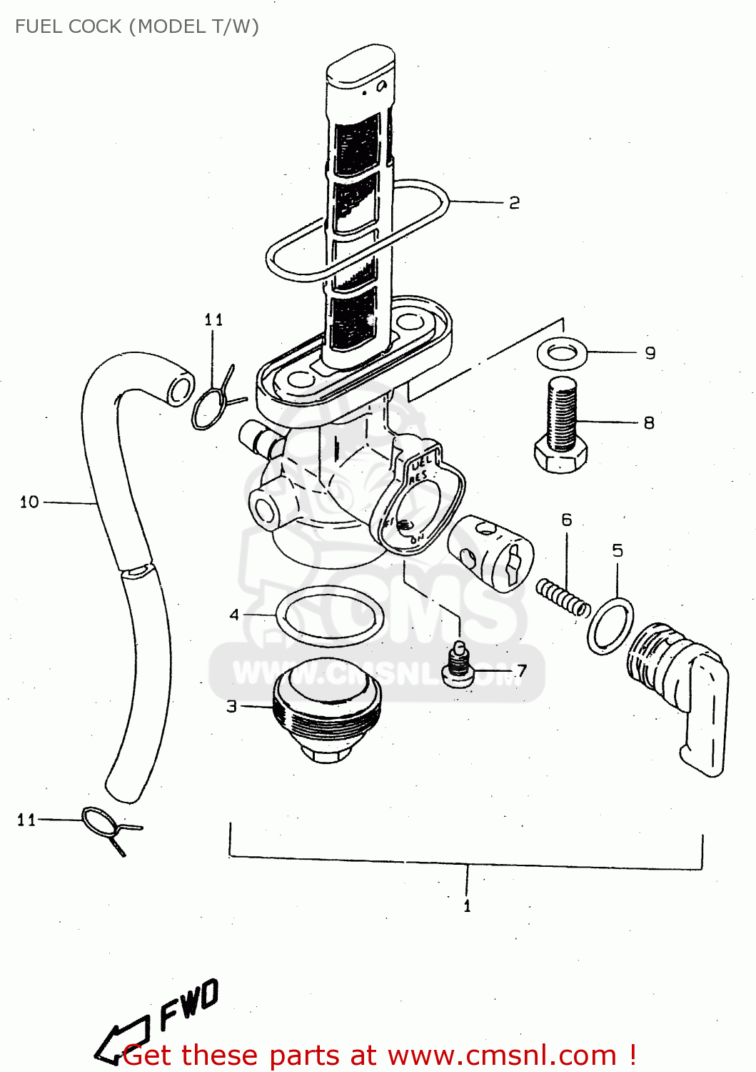 FUEL COCK (MODEL T/W) GN250E 1998 (W) GENERAL (E01)