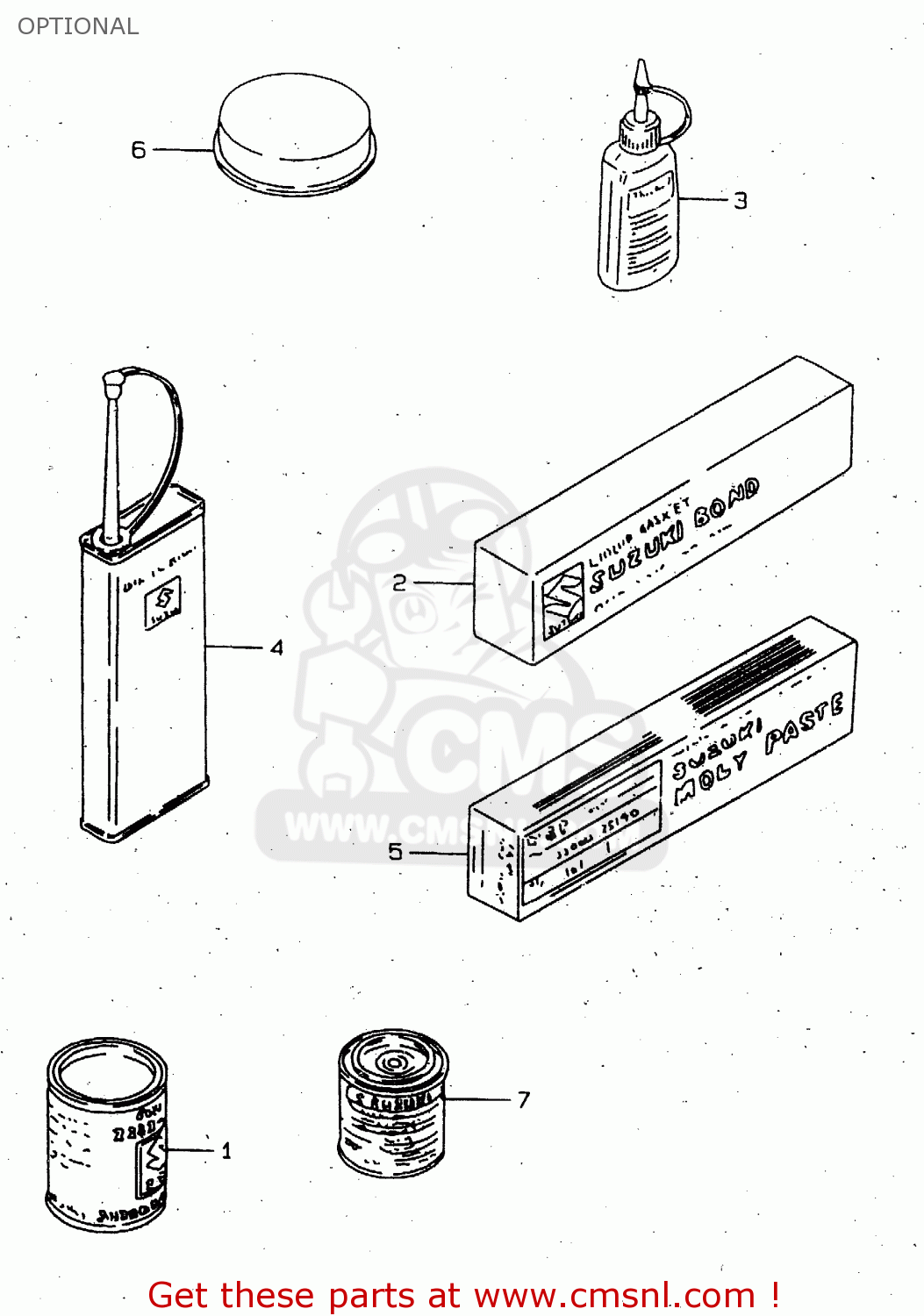 OPTIONAL GN250E 1998 (W) GENERAL (E01)