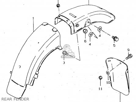 REAR FENDER - GN250E 1998 (W) GENERAL (E01)