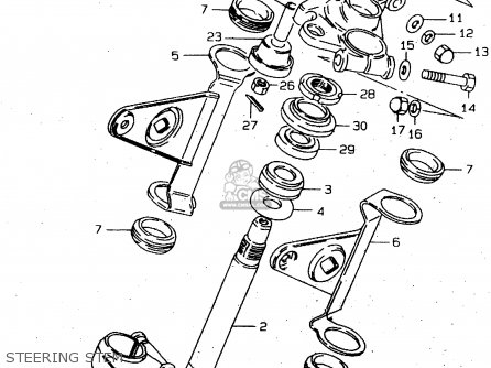 STEERING STEM - GN250E 1998 (W) GENERAL (E01)
