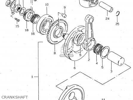 CRANKSHAFT - GN250E 1998 (W) GENERAL (E01)