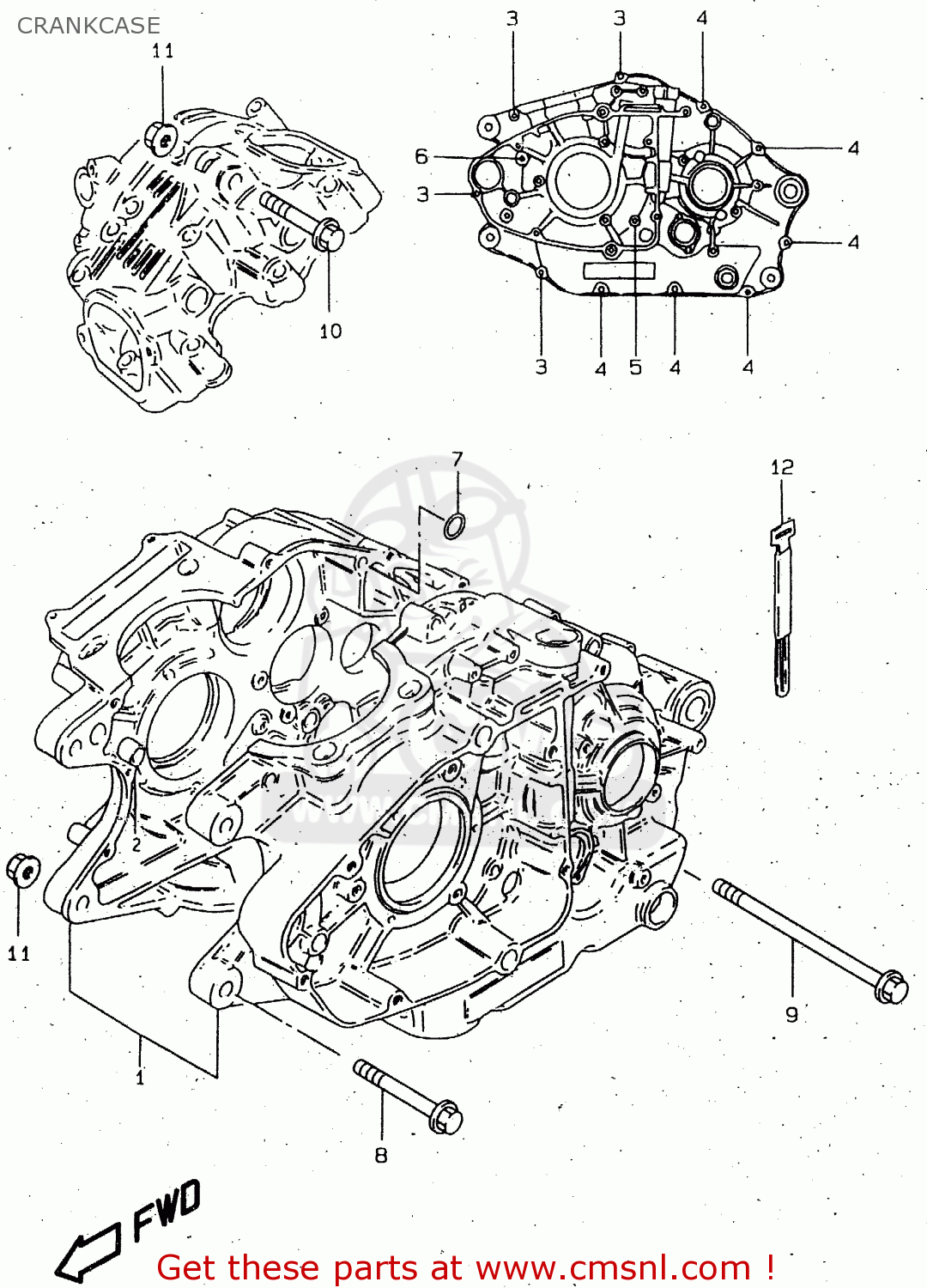 CRANKCASE GN250E 1999 (X) GENERAL (E01)