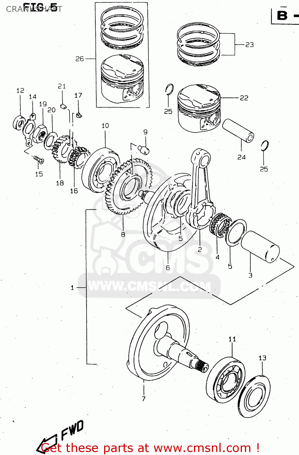 CRANKSHAFT GN250E 1999 (X) GENERAL (E01)