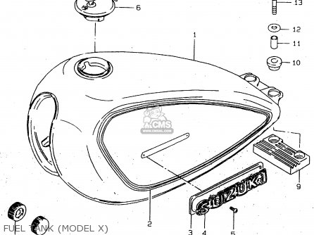 FUEL TANK (MODEL X) - GN250E 1999 (X) GENERAL (E01)