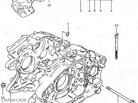 CRANKCASE - GN250E 1999 (X) GENERAL (E01)