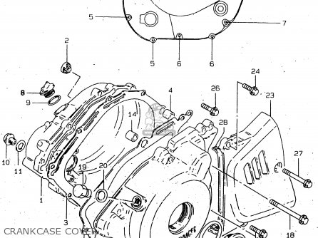 CRANKCASE COVER - GN250E 1999 (X) GENERAL (E01)