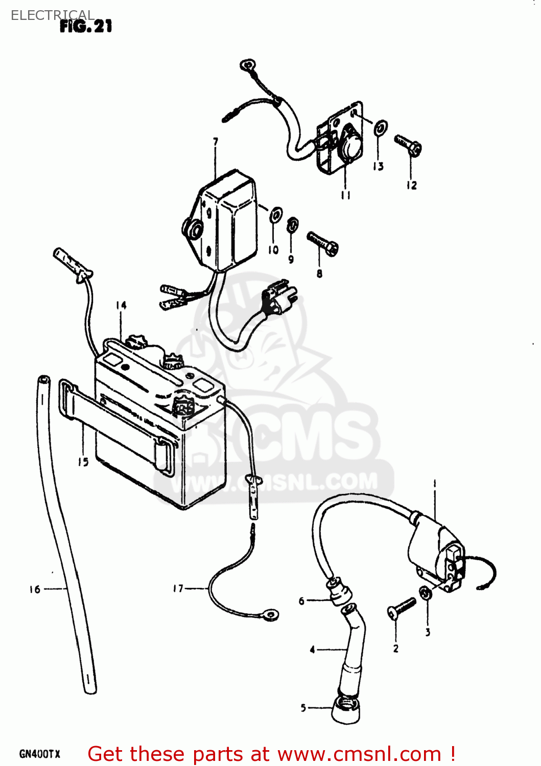 Suzuki GN400T 1980 (T) USA (E03) ELECTRICAL - buy original ELECTRICAL ...