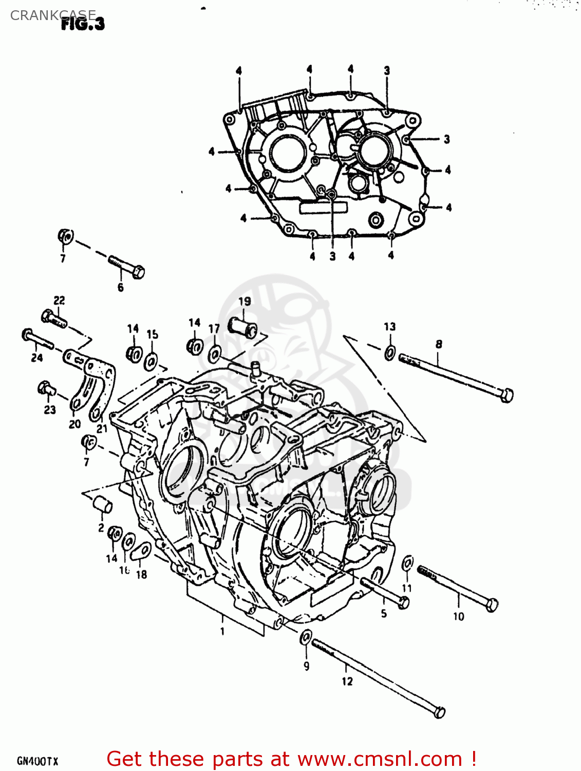 CRANKCASE GN400T 1980 (T) USA (E03)