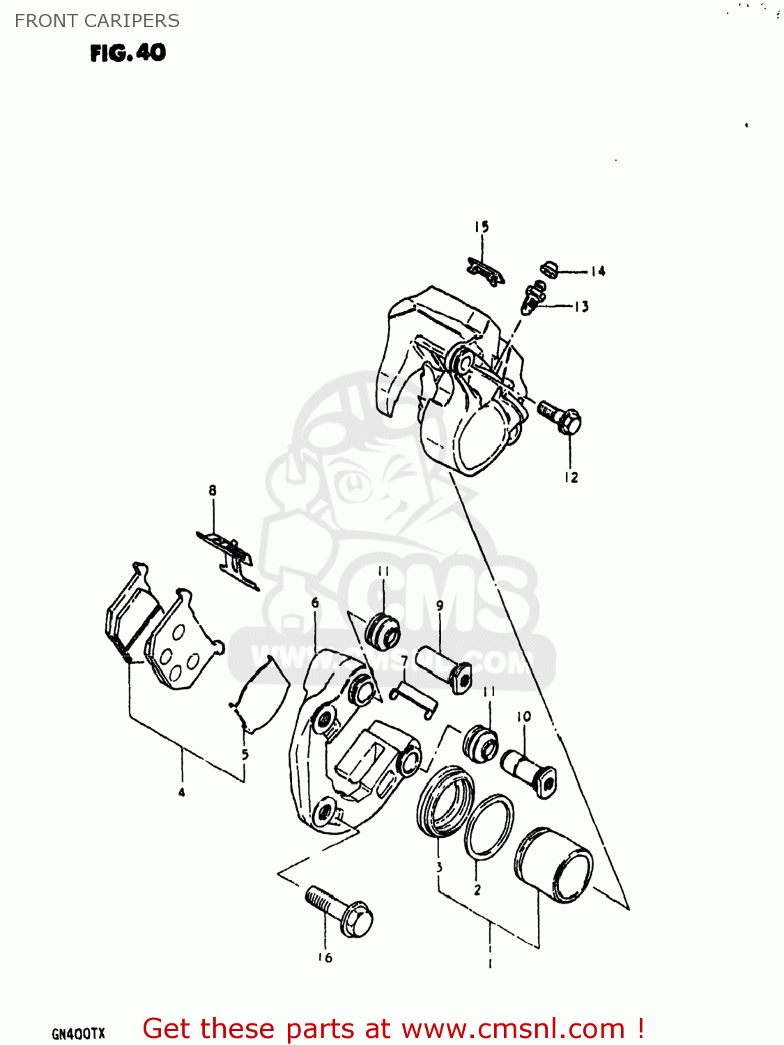 FRONT CARIPERS GN400T 1980 (T) USA (E03)