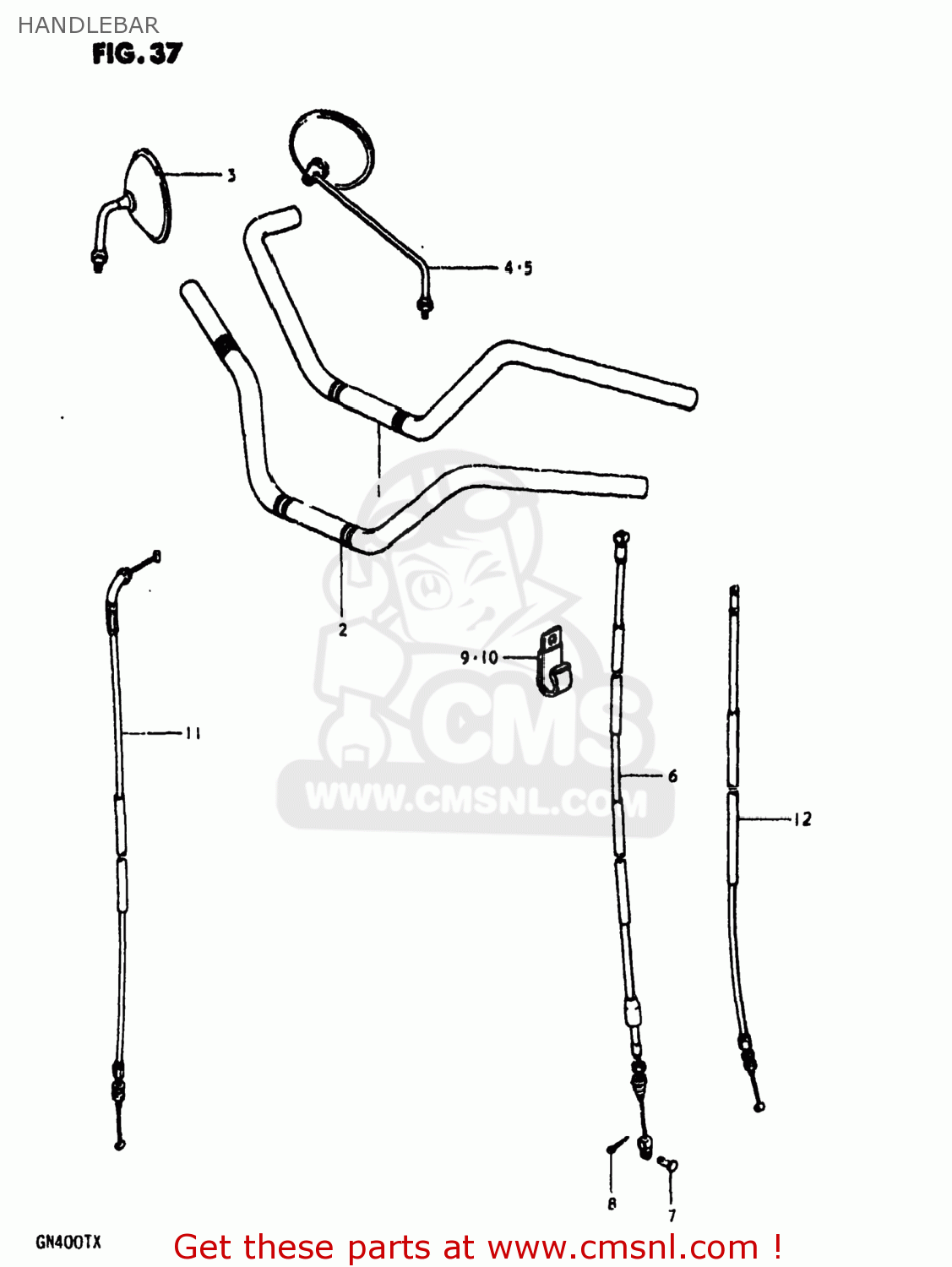 HANDLEBAR GN400T 1980 (T) USA (E03)