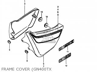 FRAME COVER (GN400TX - GN400T 1980 (T) USA (E03)