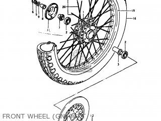 FRONT WHEEL (GN400XT - GN400T 1980 (T) USA (E03)