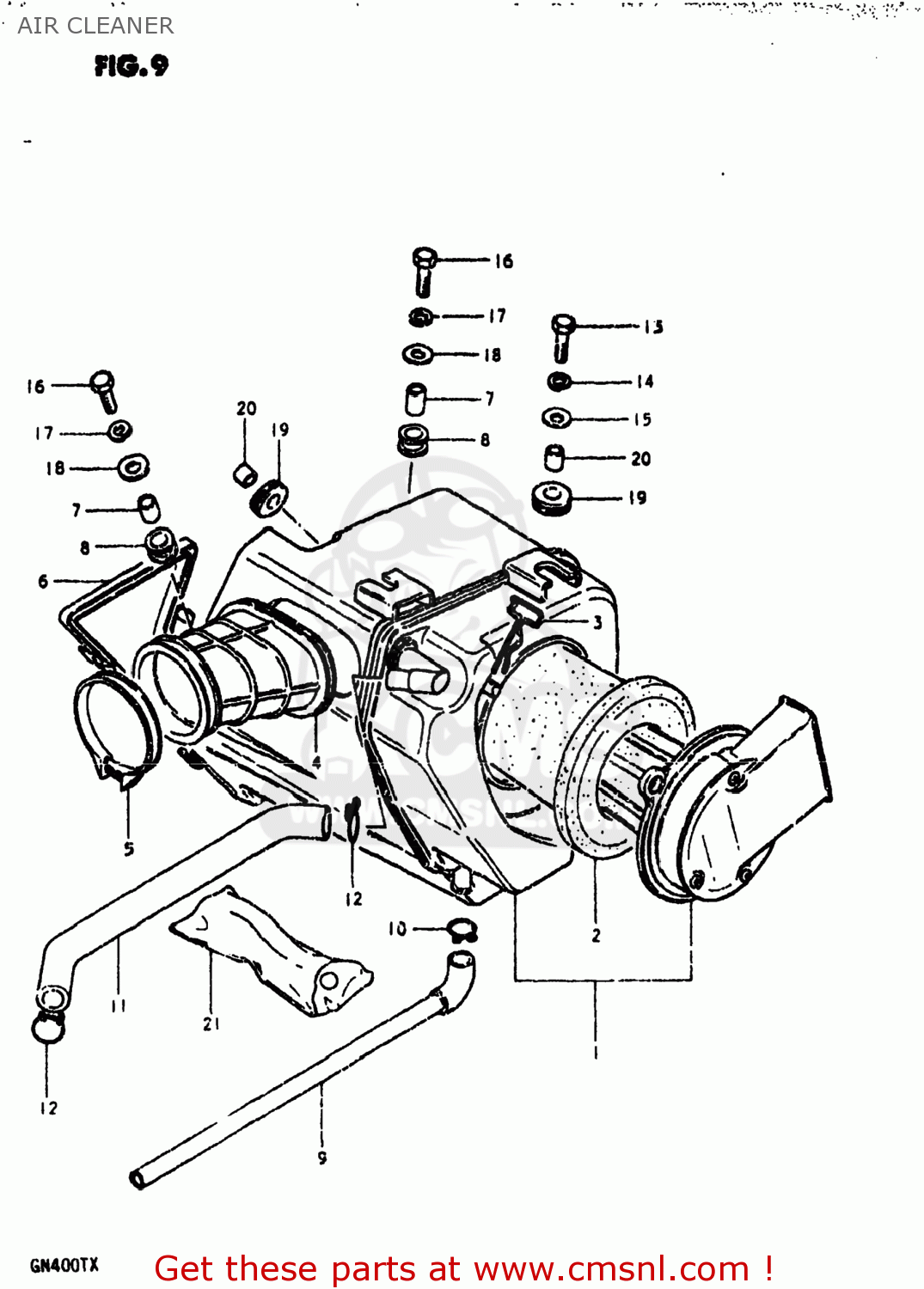 AIR CLEANER GN400T 1981 (X) USA (E03)