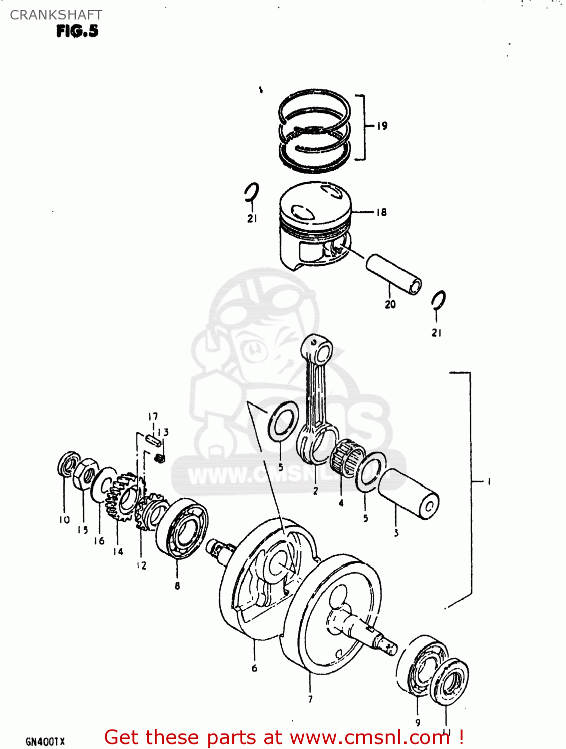CRANKSHAFT GN400T 1981 (X) USA (E03)