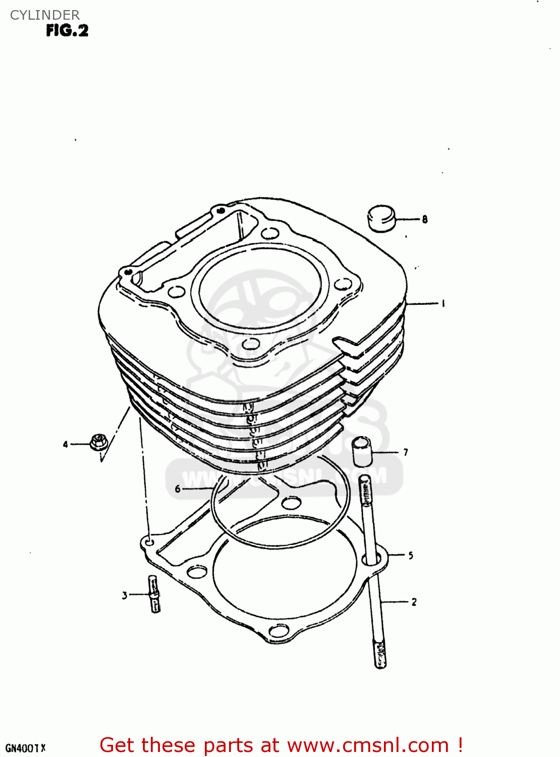 CYLINDER GN400T 1981 (X) USA (E03)