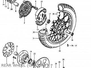 REAR WHEEL (GN400XT - GN400T 1981 (X) USA (E03)