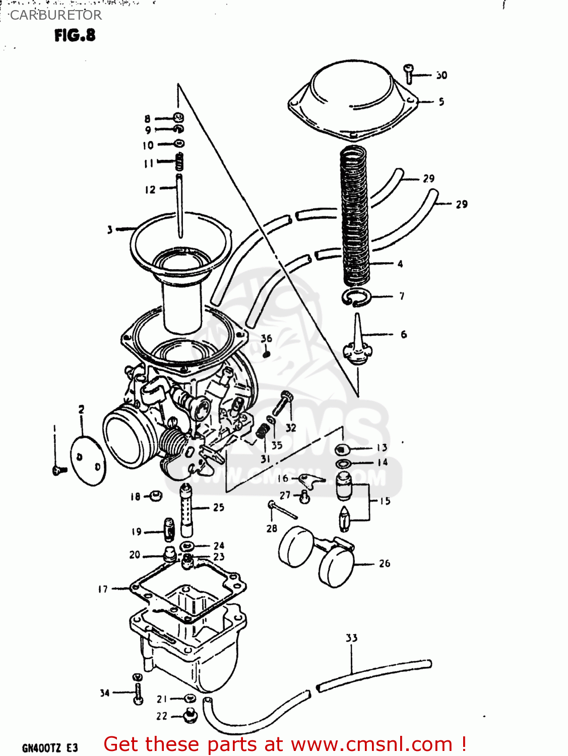 CARBURETOR GN400T 1982 (Z) USA (E03)