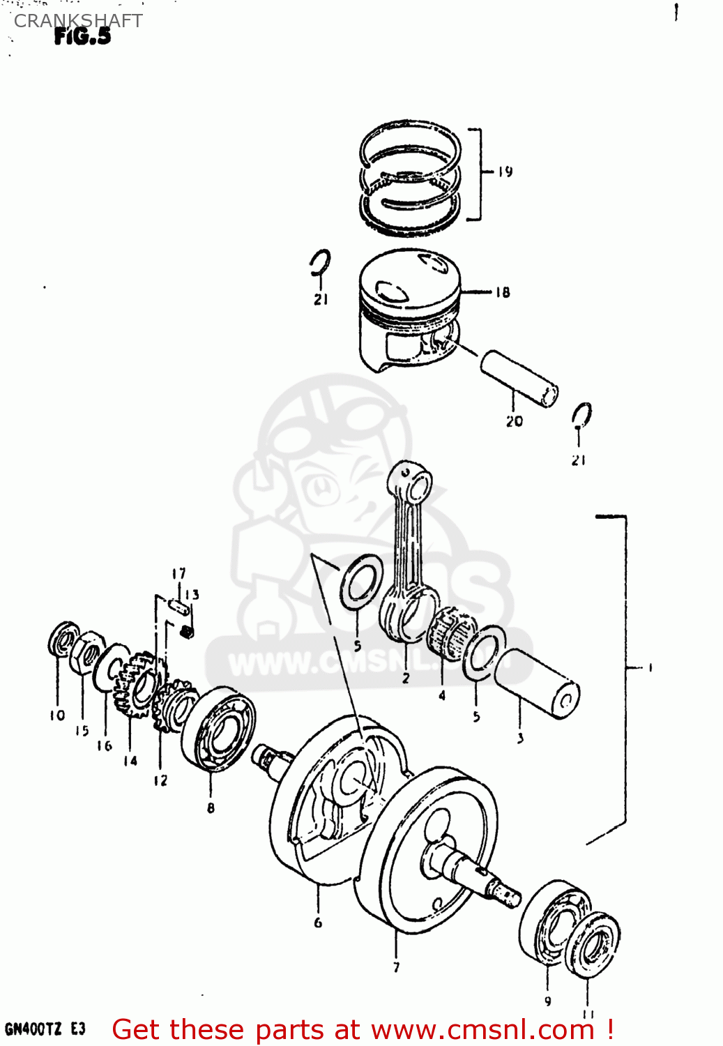CRANKSHAFT GN400T 1982 (Z) USA (E03)