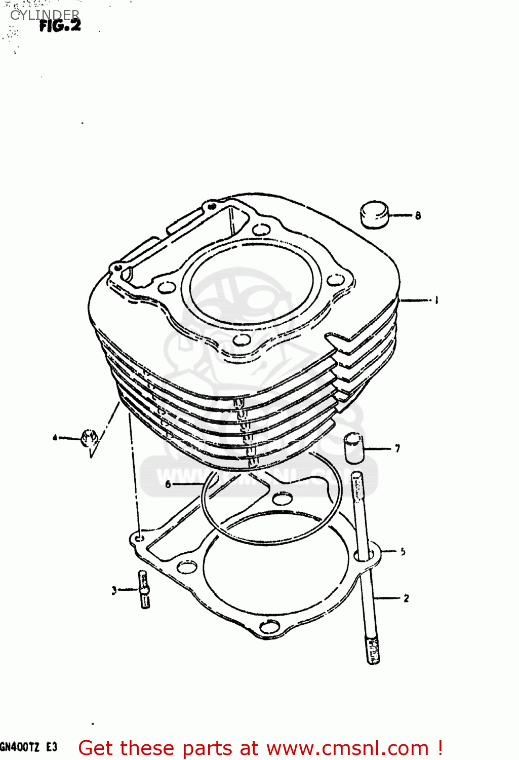 CYLINDER GN400T 1982 (Z) USA (E03)