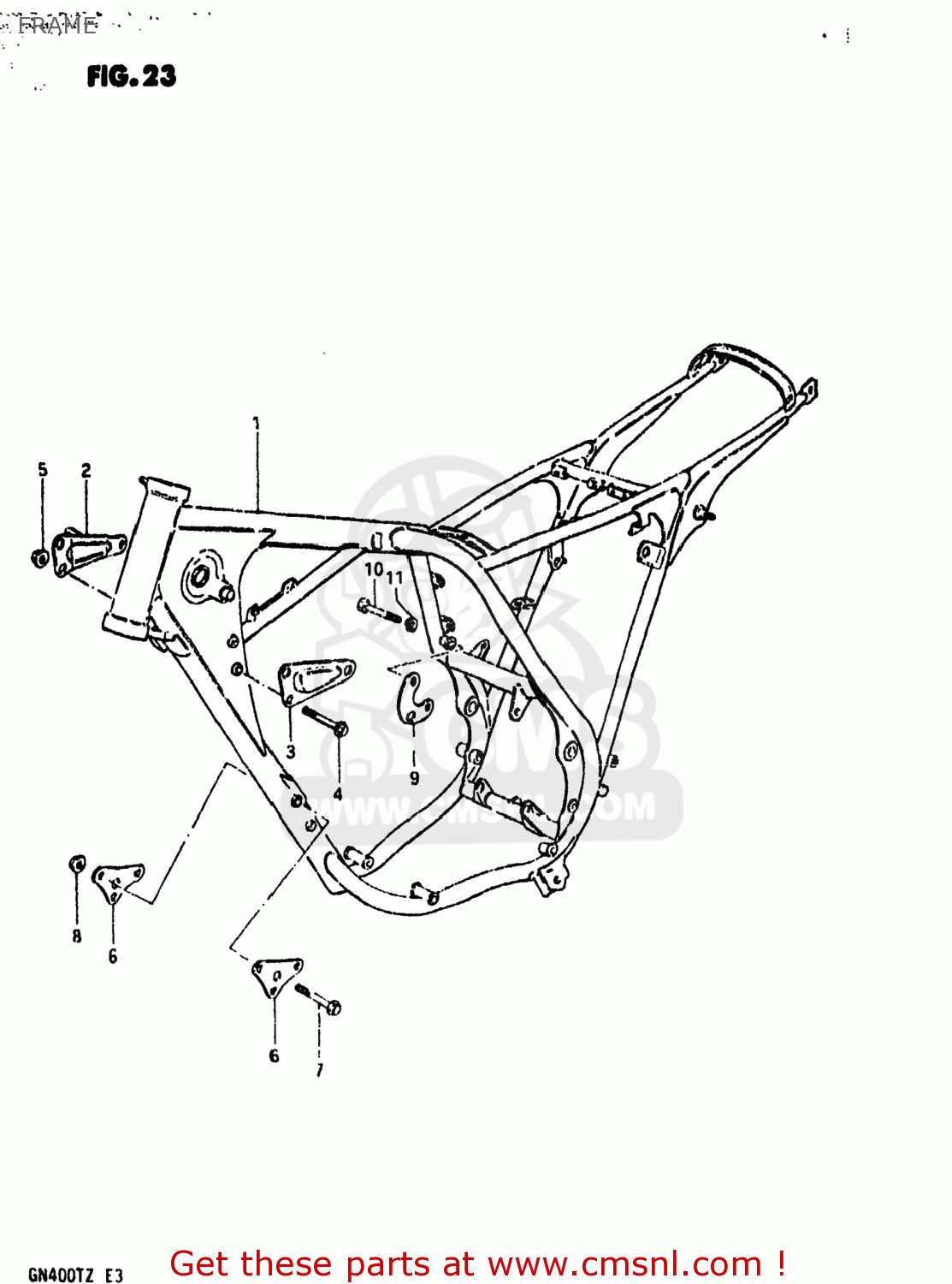 FRAME GN400T 1982 (Z) USA (E03)