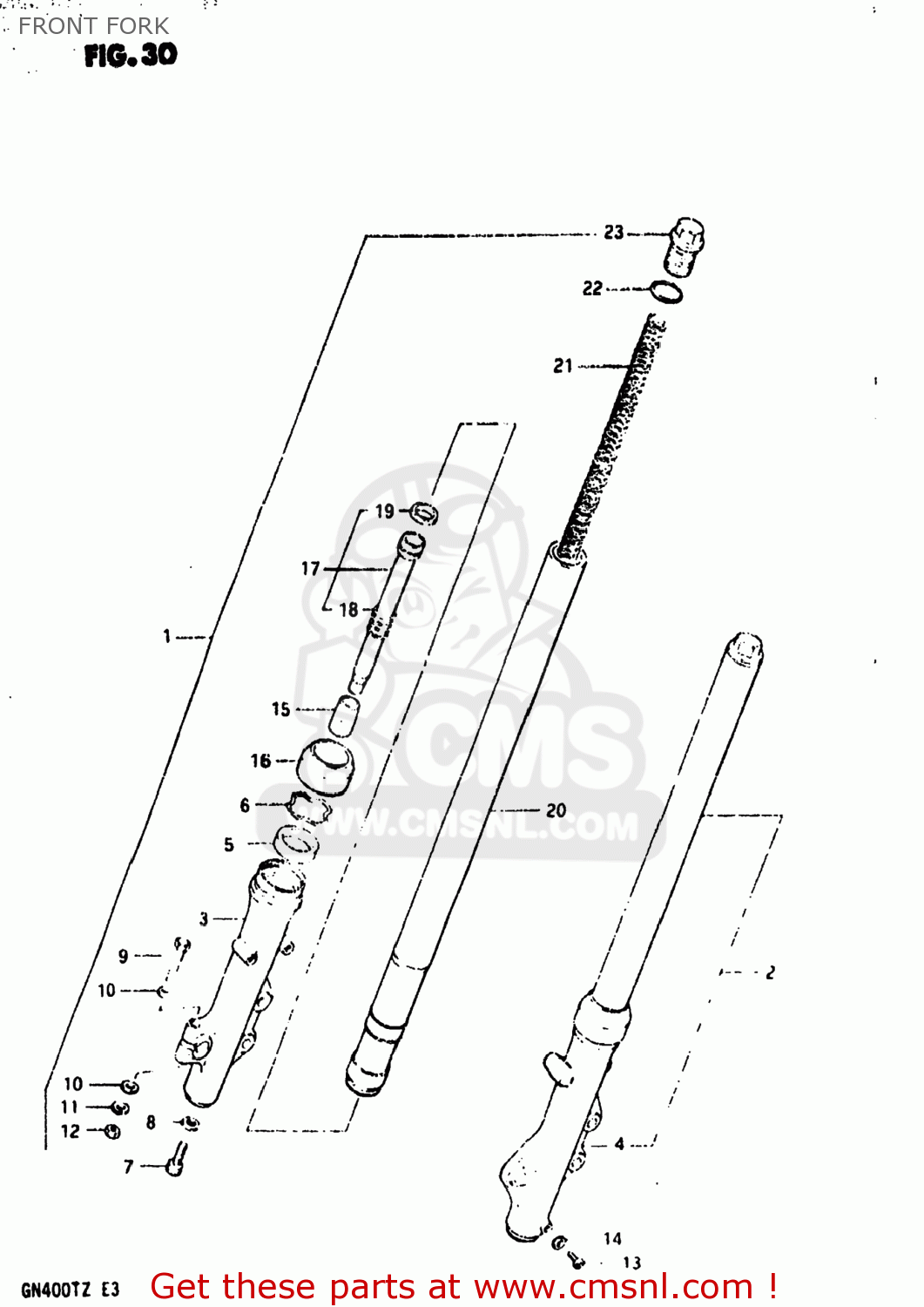 FRONT FORK GN400T 1982 (Z) USA (E03)