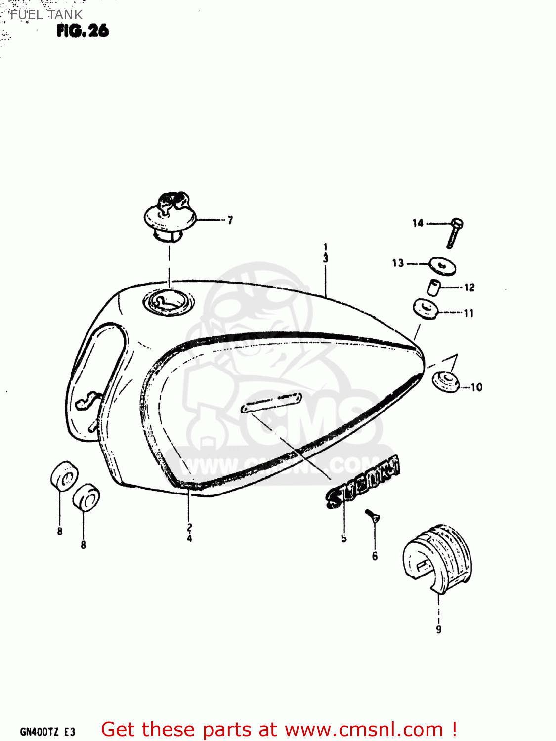 FUEL TANK GN400T 1982 (Z) USA (E03)
