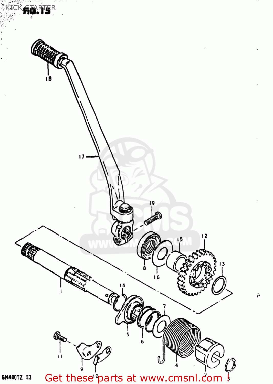 KICK STARTER GN400T 1982 (Z) USA (E03)