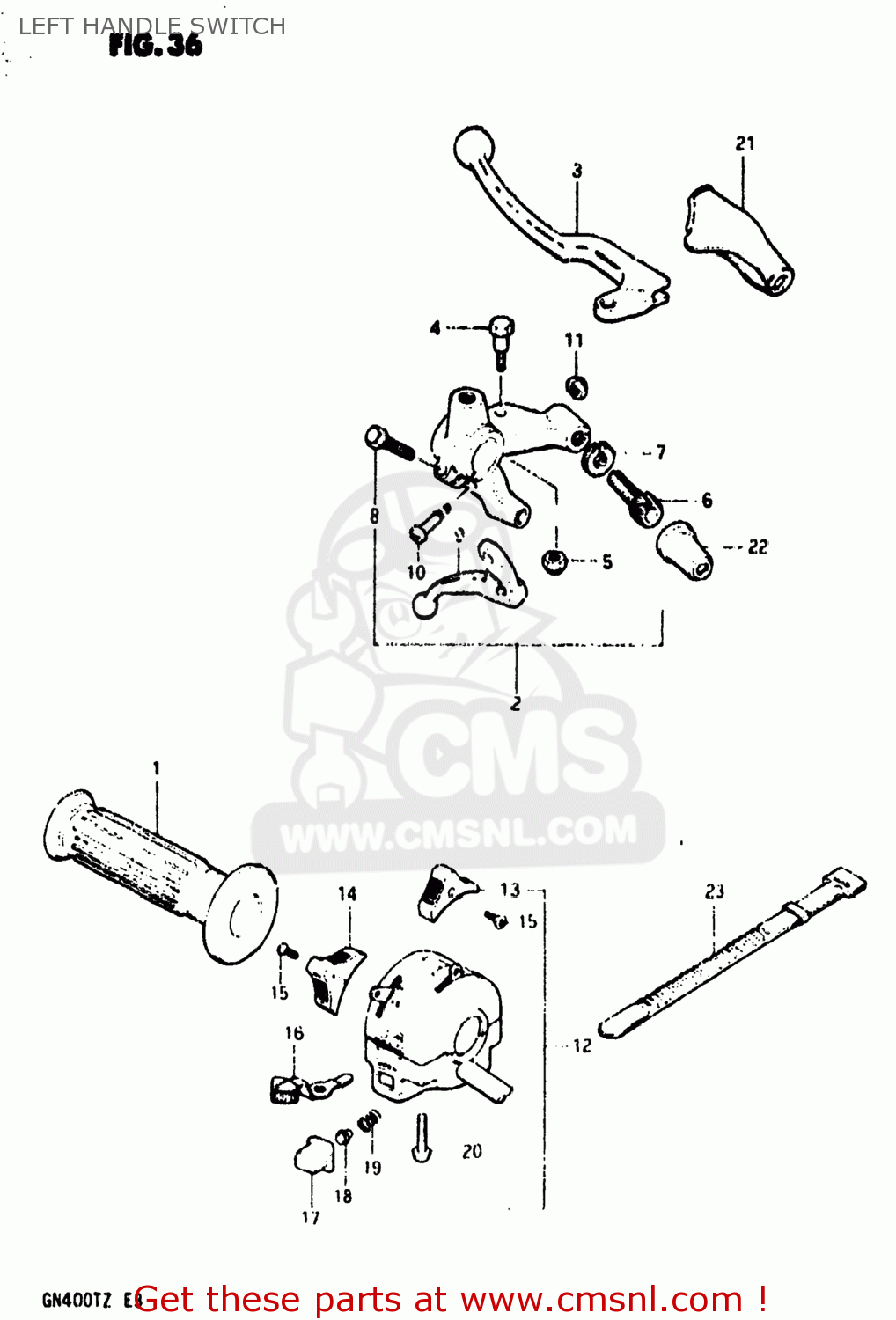 LEFT HANDLE SWITCH GN400T 1982 (Z) USA (E03)