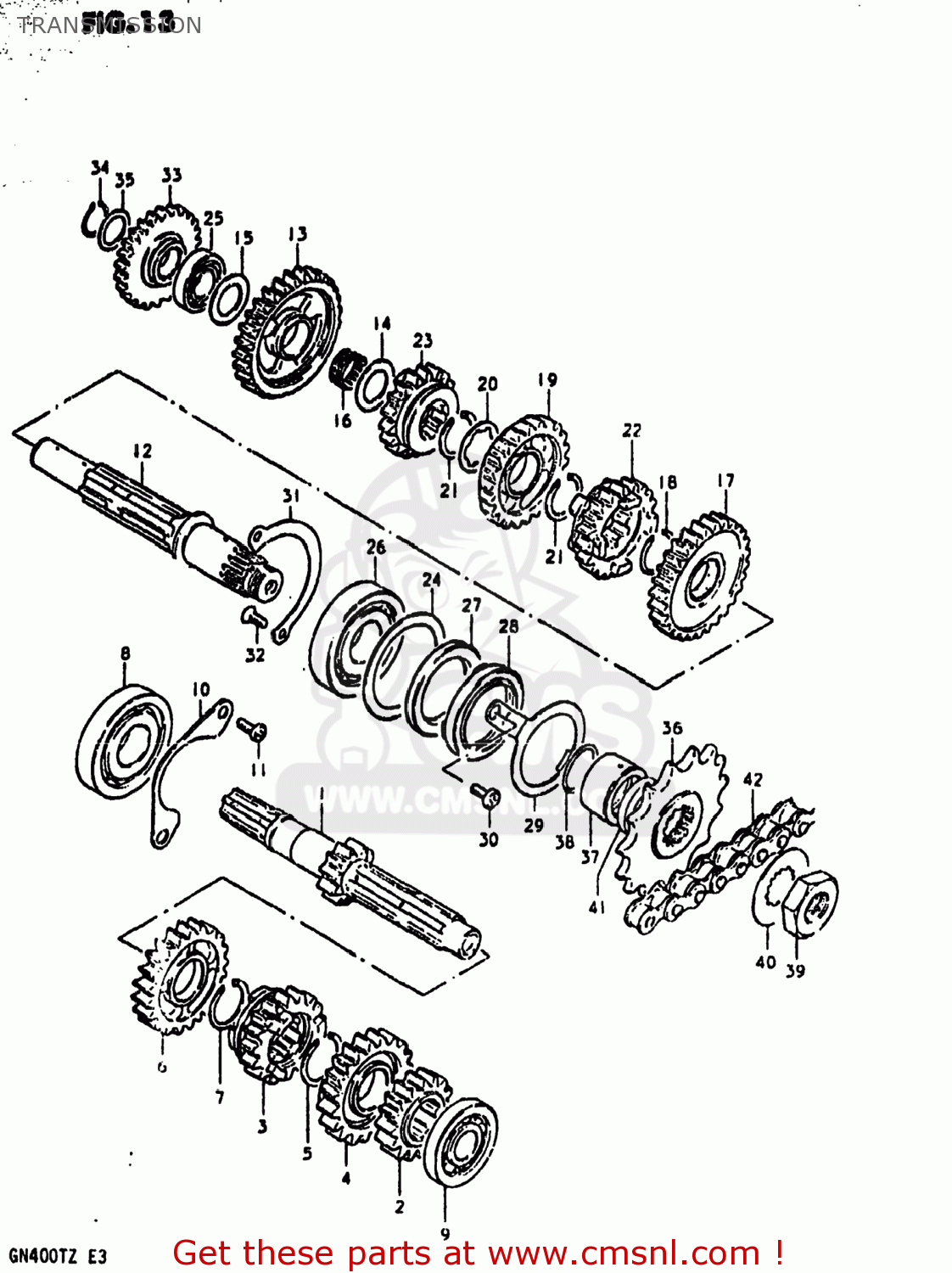 TRANSMISSION GN400T 1982 (Z) USA (E03)