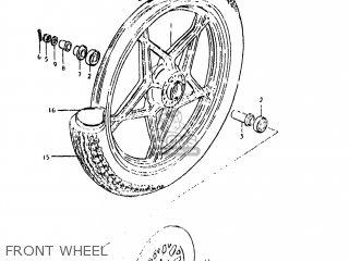 FRONT WHEEL - GN400T 1982 (Z) USA (E03)
