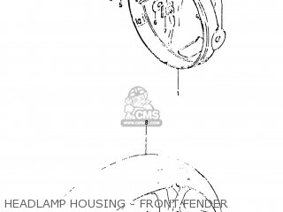 HEADLAMP HOUSING - FRONT FENDER - GN400T 1982 (Z) USA (E03)