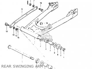 REAR SWINGING ARM - GN400T 1982 (Z) USA (E03)