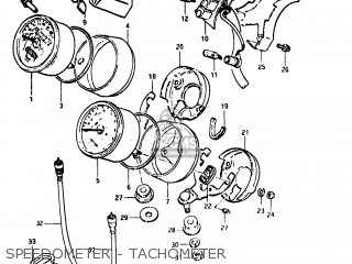 SPEEDOMETER - TACHOMETER - GN400T 1982 (Z) USA (E03)