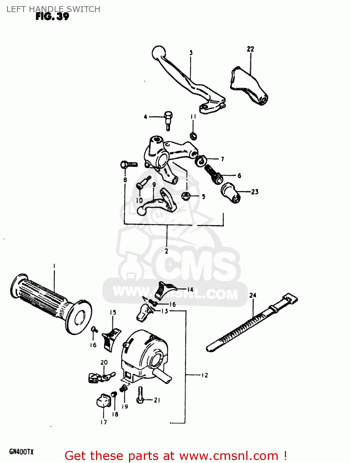 LEFT HANDLE SWITCH GN400TX 1980 (T) USA (E03)
