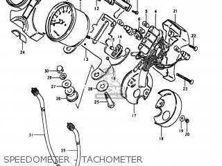 SPEEDOMETER - TACHOMETER - GN400TX 1980 (T) USA (E03)