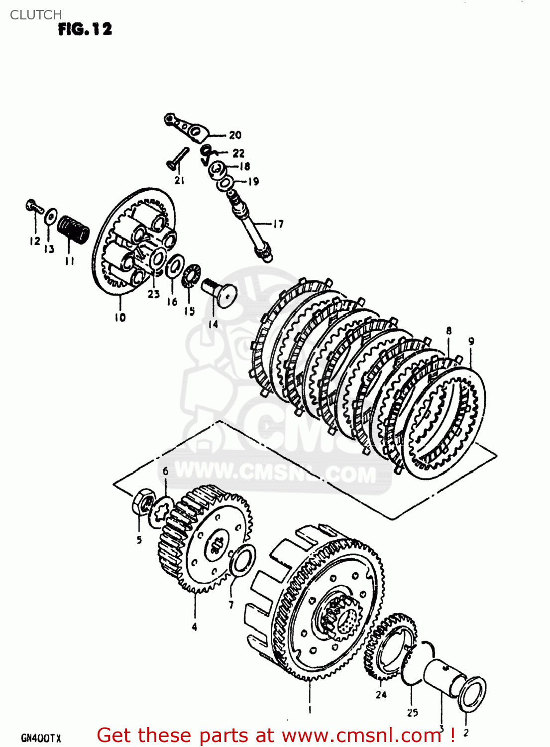CLUTCH GN400TX 1981 (X) USA (E03)