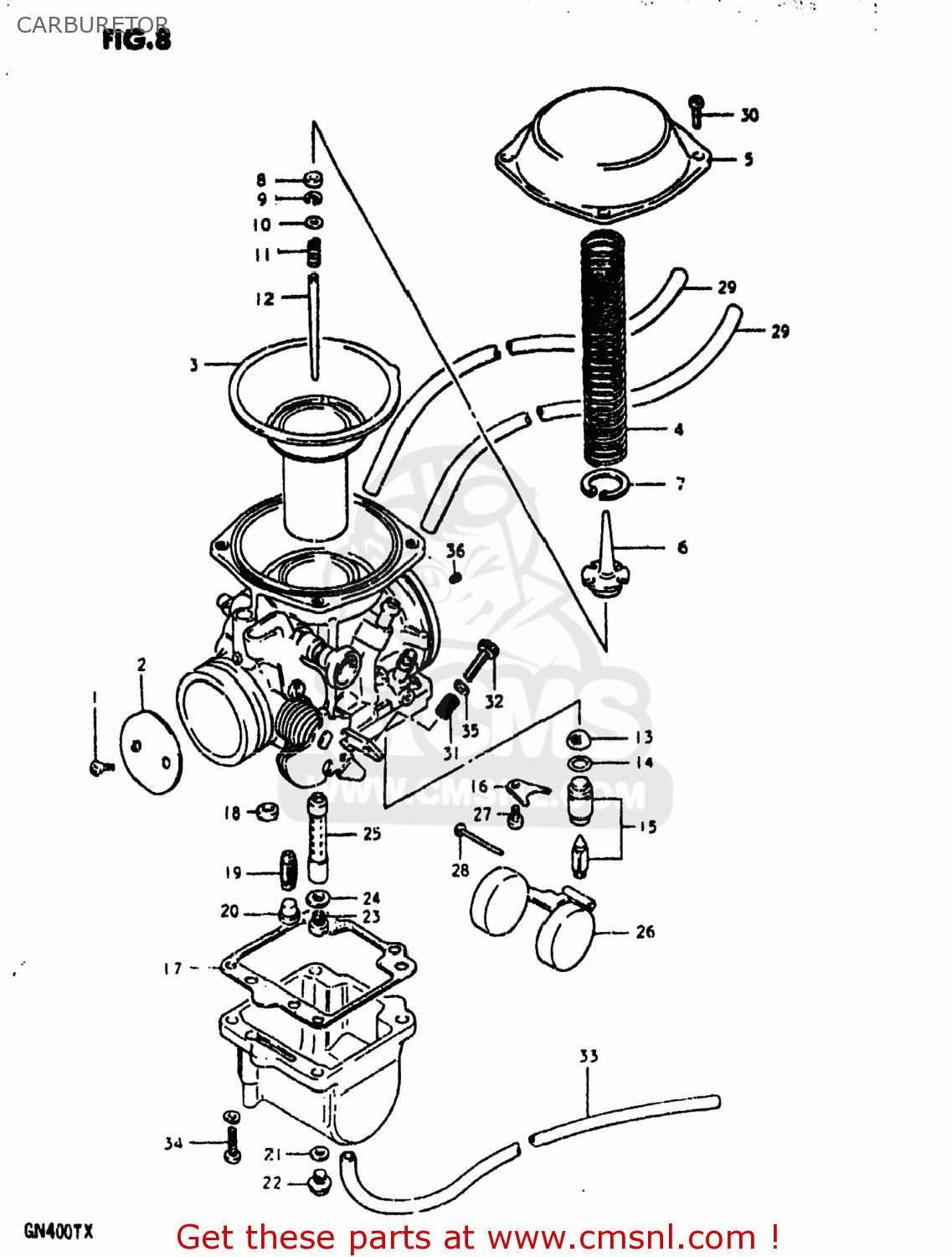 CARBURETOR GN400XT 1980 (T) USA (E03)