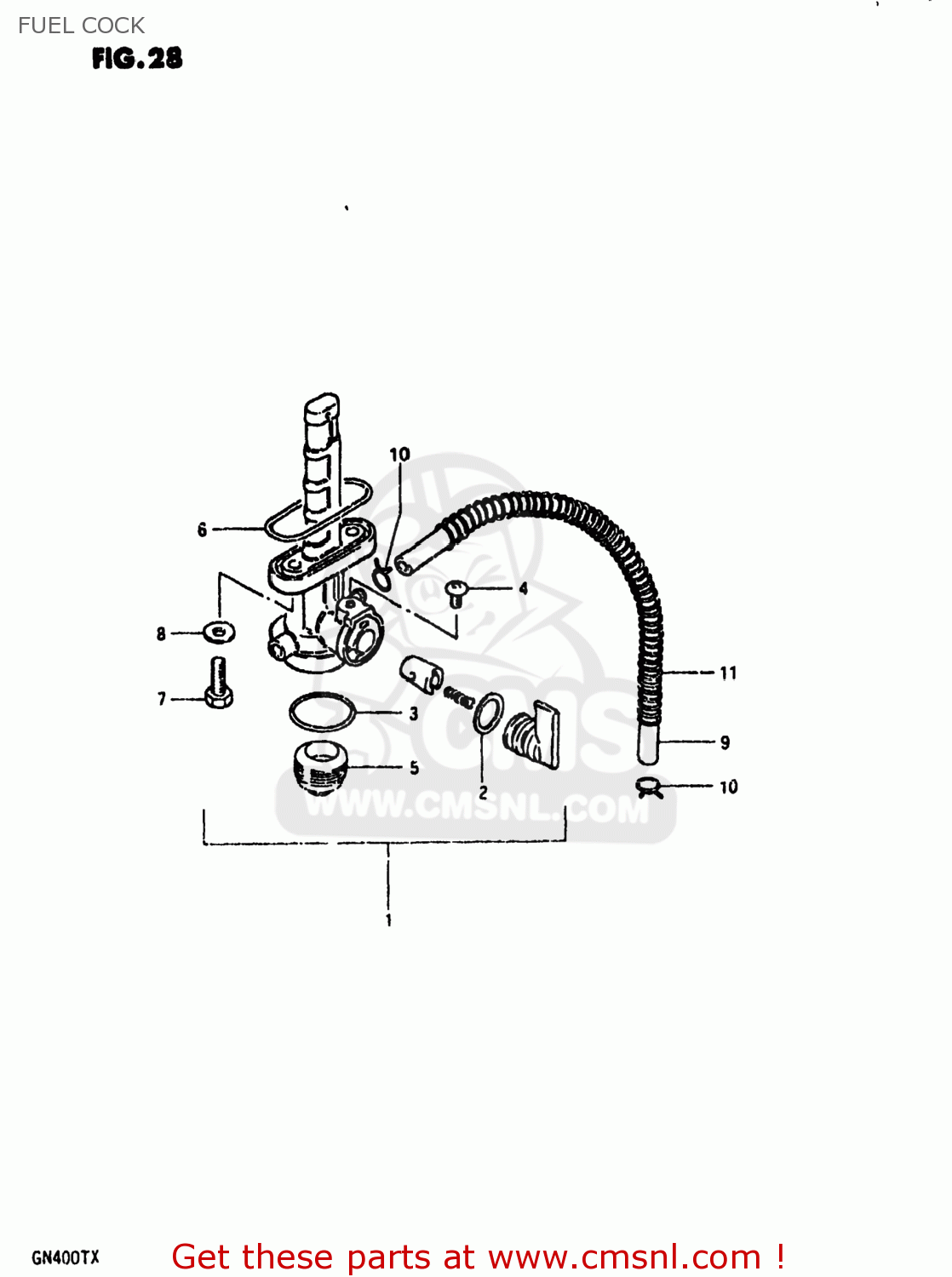 FUEL COCK GN400XT 1981 (X) USA (E03)