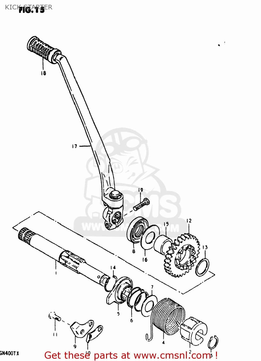 KICK STARTER GN400XT 1981 (X) USA (E03)